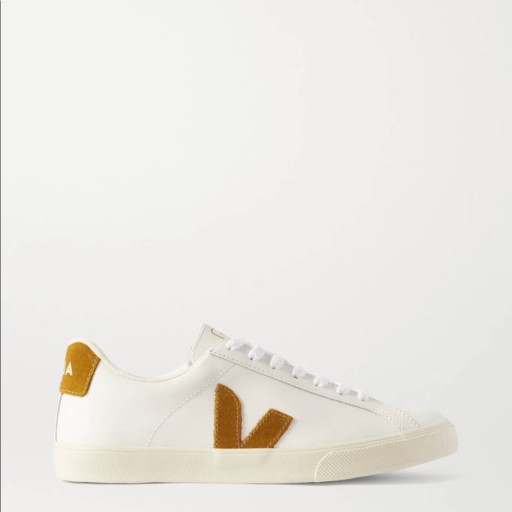 Veja Esplar suede-trimmed leather sneakers